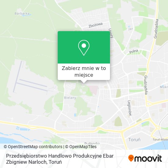 Mapa Przedsiębiorstwo Handlowo Produkcyjne Ebar Zbigniew Narloch