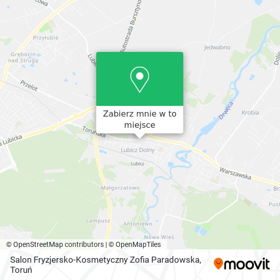 Mapa Salon Fryzjersko-Kosmetyczny Zofia Paradowska