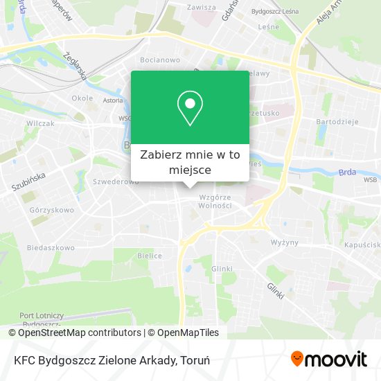 Mapa KFC Bydgoszcz Zielone Arkady