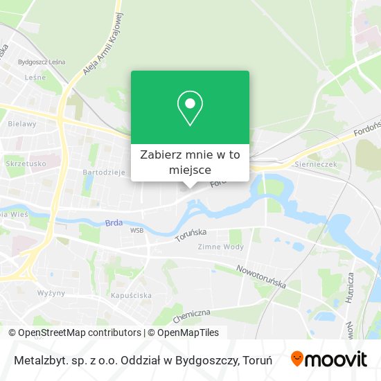 Mapa Metalzbyt. sp. z o.o. Oddział w Bydgoszczy