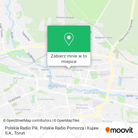 Mapa Polskie Radio Pik. Polskie Radio Pomorza i Kujaw S.A.