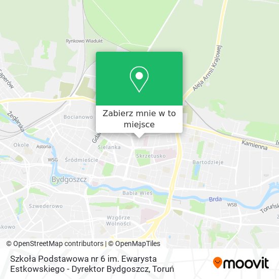 Mapa Szkoła Podstawowa nr 6 im. Ewarysta Estkowskiego - Dyrektor Bydgoszcz