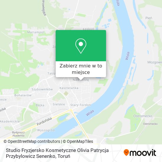 Mapa Studio Fryzjersko Kosmetyczne Olivia Patrycja Przybylowicz Senenko