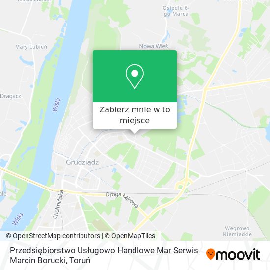 Mapa Przedsiębiorstwo Usługowo Handlowe Mar Serwis Marcin Borucki