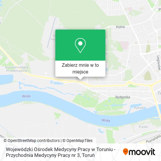 Mapa Wojewódzki Ośrodek Medycyny Pracy w Toruniu - Przychodnia Medycyny Pracy nr 3
