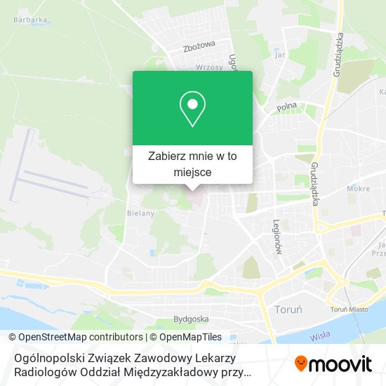 Mapa Ogólnopolski Związek Zawodowy Lekarzy Radiologów Oddział Międzyzakładowy przy Wojewódzkim Szpitalu