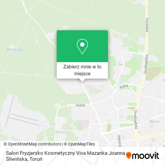 Mapa Salon Fryzjersko Kosmetyczny Viva Mazanka Joanna Śliwińska