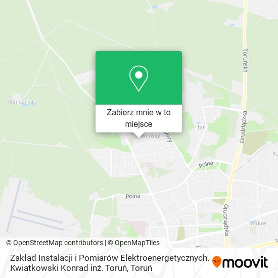 Mapa Zakład Instalacji i Pomiarów Elektroenergetycznych. Kwiatkowski Konrad inż. Toruń
