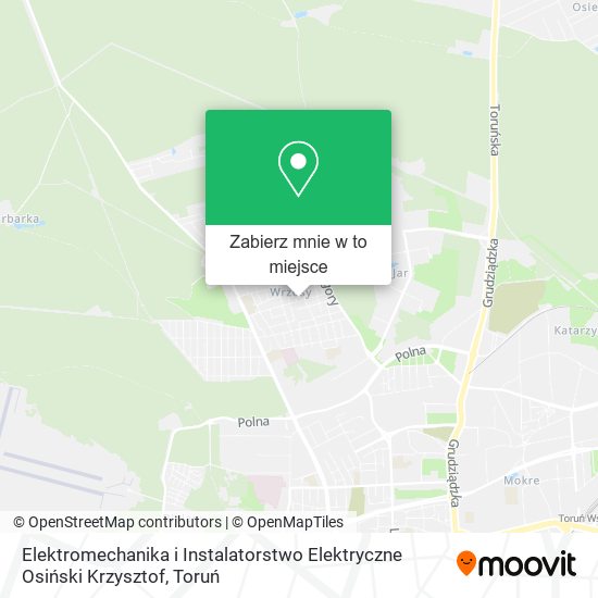 Mapa Elektromechanika i Instalatorstwo Elektryczne Osiński Krzysztof