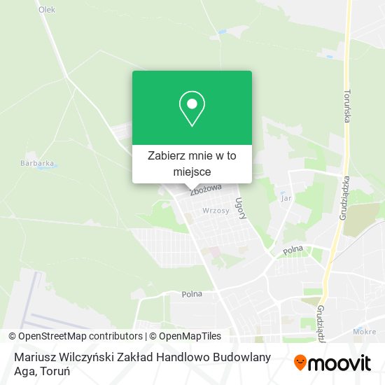 Mapa Mariusz Wilczyński Zakład Handlowo Budowlany Aga