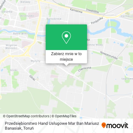 Mapa Przedsiębiorstwo Hand Usługowe Mar Ban Mariusz Banasiak