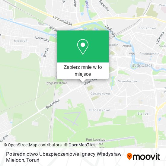 Mapa Pośrednictwo Ubezpieczeniowe Ignacy Władysław Mieloch