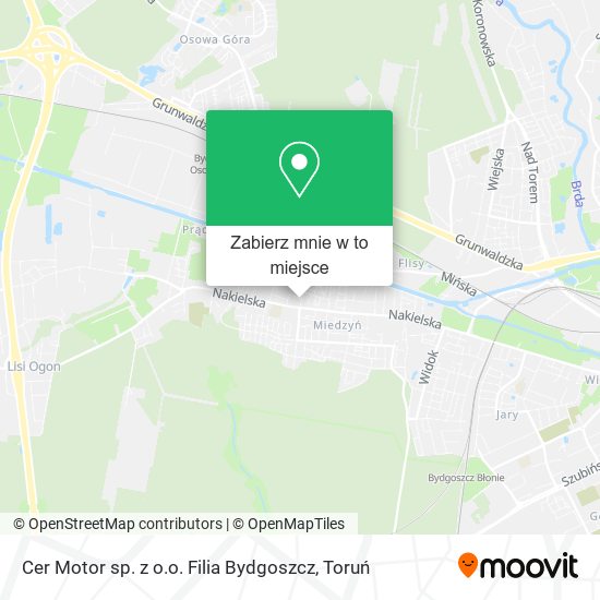 Mapa Cer Motor sp. z o.o. Filia Bydgoszcz