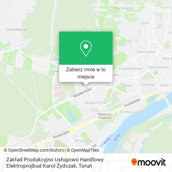 Mapa Zakład Produkcyjno Usługowo Handlowy Elektroprojbud Karol Żydczak