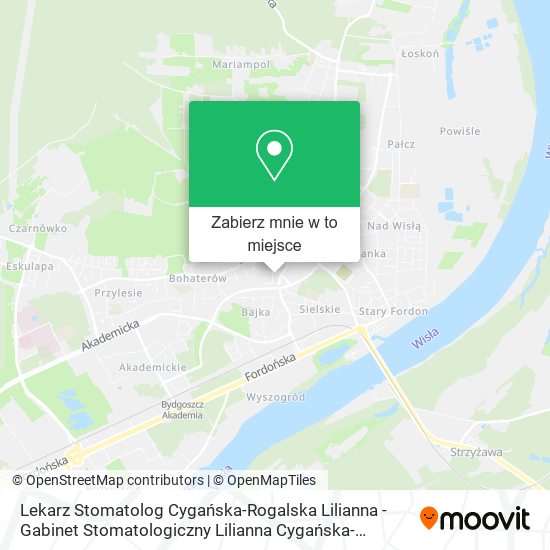 Mapa Lekarz Stomatolog Cygańska-Rogalska Lilianna - Gabinet Stomatologiczny Lilianna Cygańska-Rogalska
