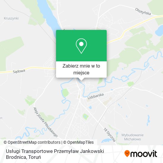 Mapa Usługi Transportowe Przemyław Jankowski Brodnica