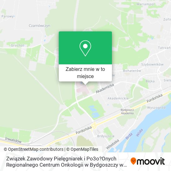 Mapa Związek Zawodowy Pielęgniarek i Po3o?Onych Regionalnego Centrum Onkologii w Bydgoszczy w Likwidacji