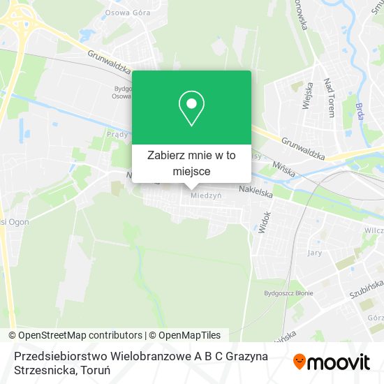Mapa Przedsiebiorstwo Wielobranzowe A B C Grazyna Strzesnicka