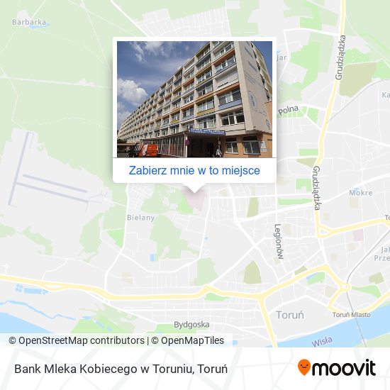 Mapa Bank Mleka Kobiecego w Toruniu