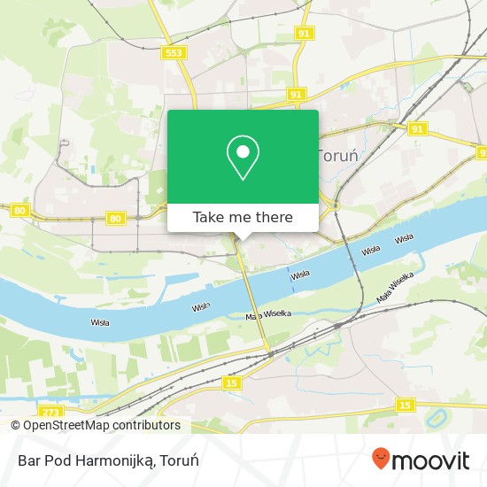 Mapa Bar Pod Harmonijką