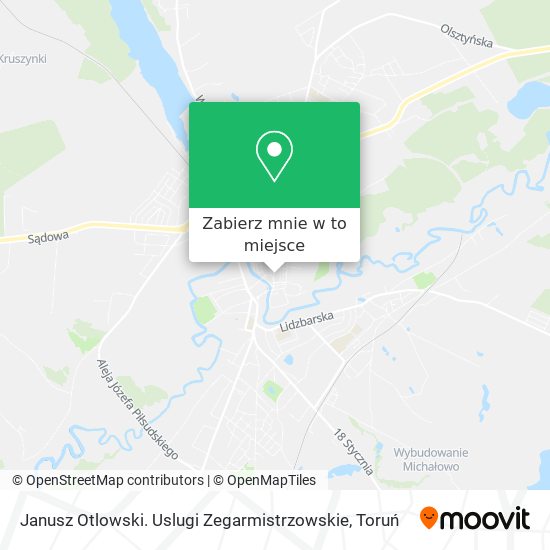 Mapa Janusz Otlowski. Uslugi Zegarmistrzowskie