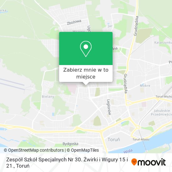Mapa Zespół Szkół Specjalnych Nr 30. Żwirki i Wigury 15 i 21.