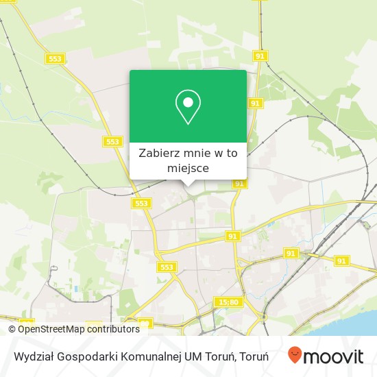 Mapa Wydział Gospodarki Komunalnej UM Toruń