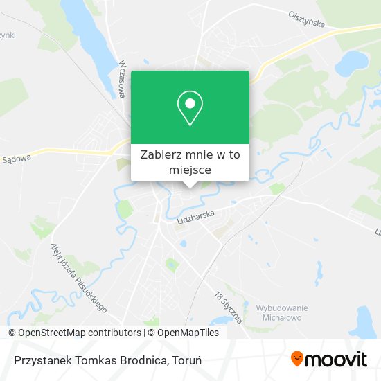 Mapa Przystanek Tomkas Brodnica