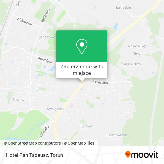 Mapa Hotel Pan Tadeusz
