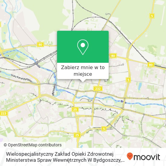 Mapa Wielospecjalistyczny Zakład Opieki Zdrowotnej Ministerstwa Spraw Wewnętrznych W Bydgoszczy