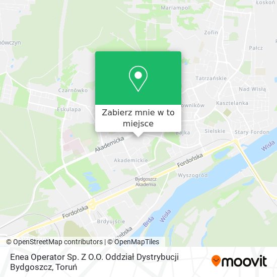 Mapa Enea Operator Sp. Z O.O. Oddział Dystrybucji Bydgoszcz