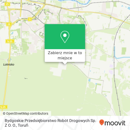 Mapa Bydgoskie Przedsiębiorstwo Robót Drogowych Sp. Z O. O.