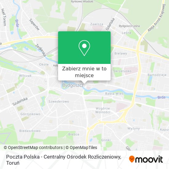 Mapa Poczta Polska - Centralny Ośrodek Rozliczeniowy