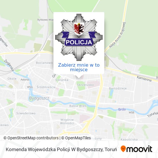 Mapa Komenda Wojewódzka Policji W Bydgoszczy