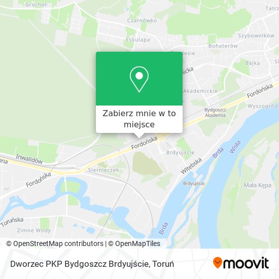 Mapa Dworzec PKP Bydgoszcz Brdyujście