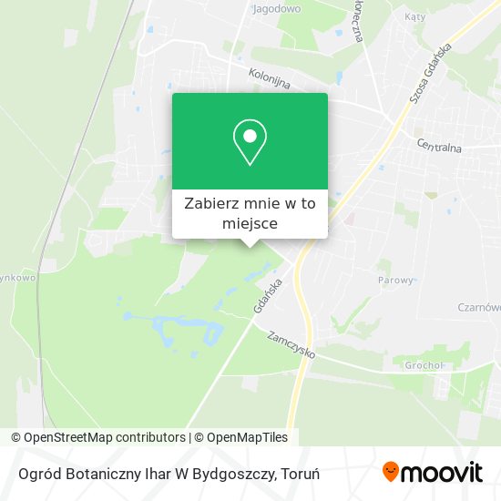 Mapa Ogród Botaniczny Ihar W Bydgoszczy