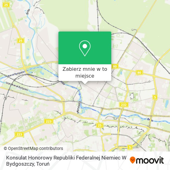 Mapa Konsulat Honorowy Republiki Federalnej Niemiec W Bydgoszczy