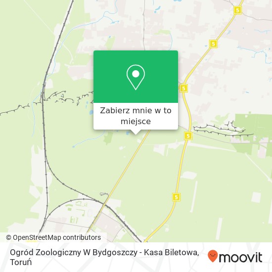 Mapa Ogród Zoologiczny W Bydgoszczy - Kasa Biletowa