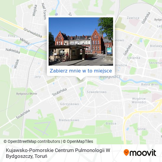 Mapa Kujawsko-Pomorskie Centrum Pulmonologii W Bydgoszczy