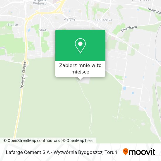 Mapa Lafarge Cement S.A - Wytwórnia Bydgoszcz