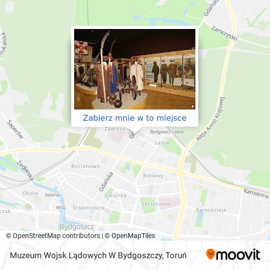Mapa Muzeum Wojsk Lądowych W Bydgoszczy