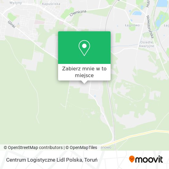 Mapa Centrum Logistyczne Lidl Polska