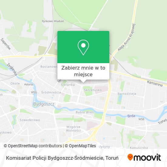 Mapa Komisariat Policji Bydgoszcz-Śródmieście