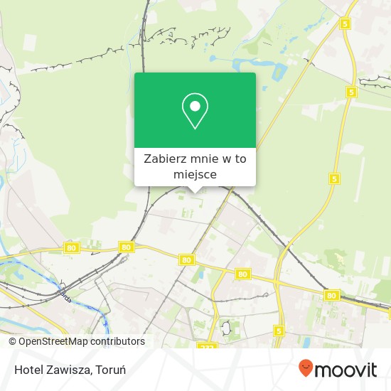 Mapa Hotel Zawisza