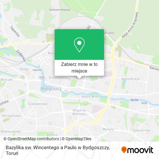 Mapa Bazylika sw. Wincentego a Paulo w Bydgoszczy