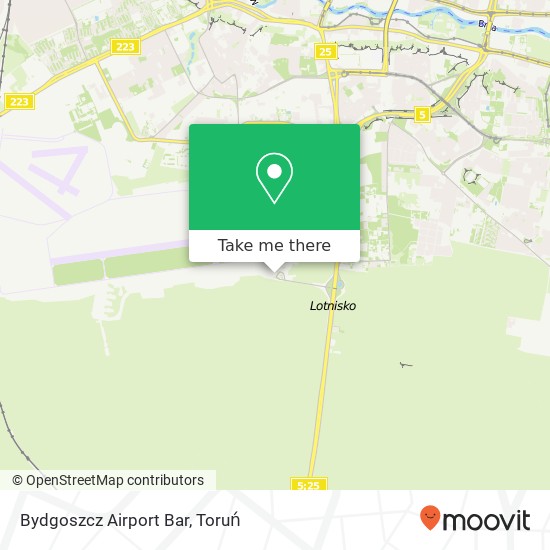 Mapa Bydgoszcz Airport Bar