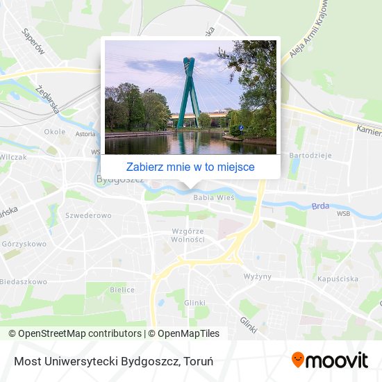 Mapa Most Uniwersytecki Bydgoszcz