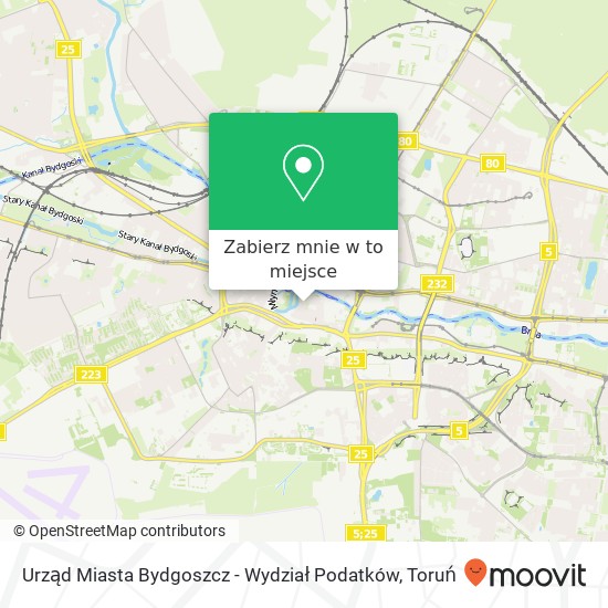 Mapa Urząd Miasta Bydgoszcz - Wydział Podatków