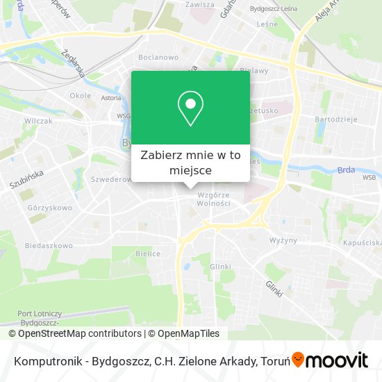 Mapa Komputronik - Bydgoszcz, C.H. Zielone Arkady