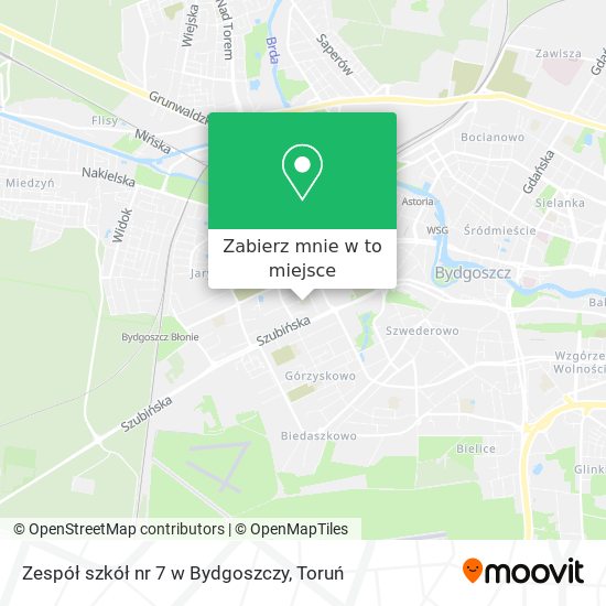 Mapa Zespół szkół nr 7 w Bydgoszczy